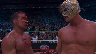 AAA's legendary 'El Grande Americano' saga ends as Gable unmasks himself  taken in Monterrey, Mexico (WWE). Photo by Andrew Thompson - Fightful.com
